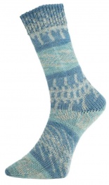 Pro Lana Fjord Socks 4-fach 196 - jeans/türkis/hellgrau