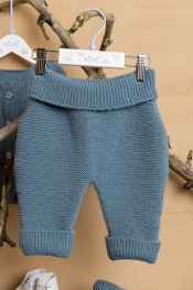 Babyhose aus Merino 120 34.0034 - Jeans | 62 (100g)
