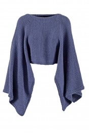 Poncho Out-Of-The-Blue aus WOOLADDICTS Glory 