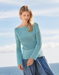 Pullover mit Strenchenmuster aus LandLust Sommerseide 