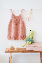 Babykleid aus Ecopuno 07 - Pfirsich | 68/74 - 80/86 (100g)