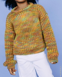 Pullover Im Halbpatent aus Cool Merino Big (Color) 