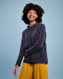 Pullover mit Taschen aus Como Tweed 07 - Khaki | S-M (300g)