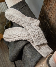 Trachten Socken aus Meilenweit 50g 1346 - Hellgrau meliert (100g)