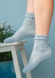 Cavalli Socken aus Regia Premium Silk 65 - teal (100g)