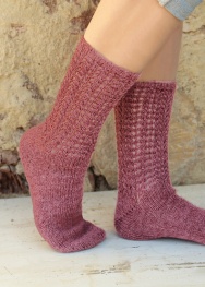 Socken mit Lochmuster aus Regia Premium Bamboo 