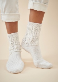 Miramare Socken aus Regia Premium Cashmere 01 - white (100g)