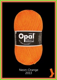 OPAL 4-fach 100g Uni 2013 - Neon-Orange