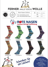 Ferner Wolle Mally Socks ROTE NASEN 6-fach 