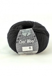 Lana Grossa Cool Wool Uni/Mélange 433 - Schwarz
