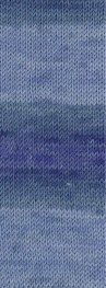 Lana Grossa Cool Wool Baby Degradé 50 g 504 - Graublau / Hellblau / Jeans / Mittel- / Dunkelblau