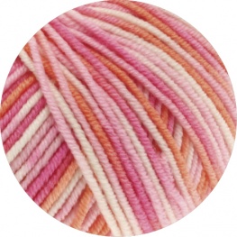 Lana Grossa Cool Wool Print 726 - Rosa/Pink/Koralle/Natur