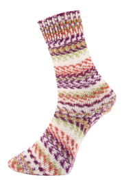 Pro Lana Fjord Socks Multicolor 4-fach 480 - fuchsia/orange