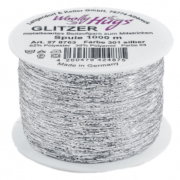 Woolly Hugs Glitzer 1000m 301 - silber