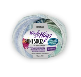 Woolly Hugs Paint Socks 100g 201 - blau/türkis