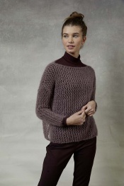 Pullover im Netzmuster aus Mohair Luxe 698.0288 - Petrol | S-M (100g)