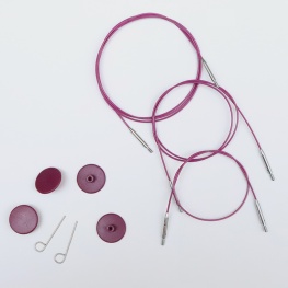 Knit Pro Nadelseil Edelstahl drehbar Purple 80cm