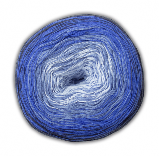 Woolly Hugs BOBBEL COTTON 24 - blau/königsblau/hellblau