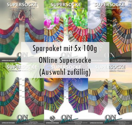 Sparpaket Mix 500g Premium "ONline Supersocke" 